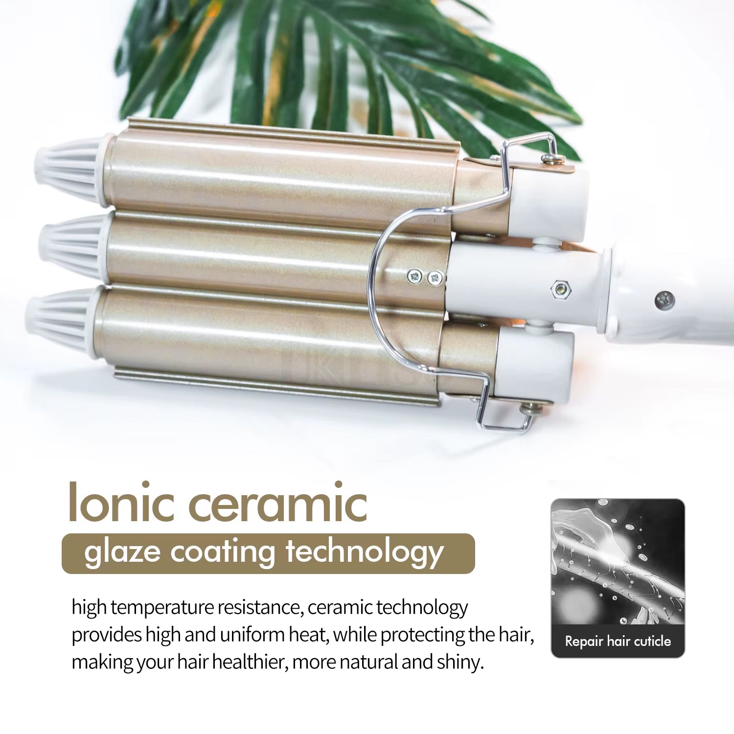 Triple Curling Iron 3 Barrel Hair Curler Crimp Big Wave Hair Waver Styling Tools Curling Wand Curl Machine