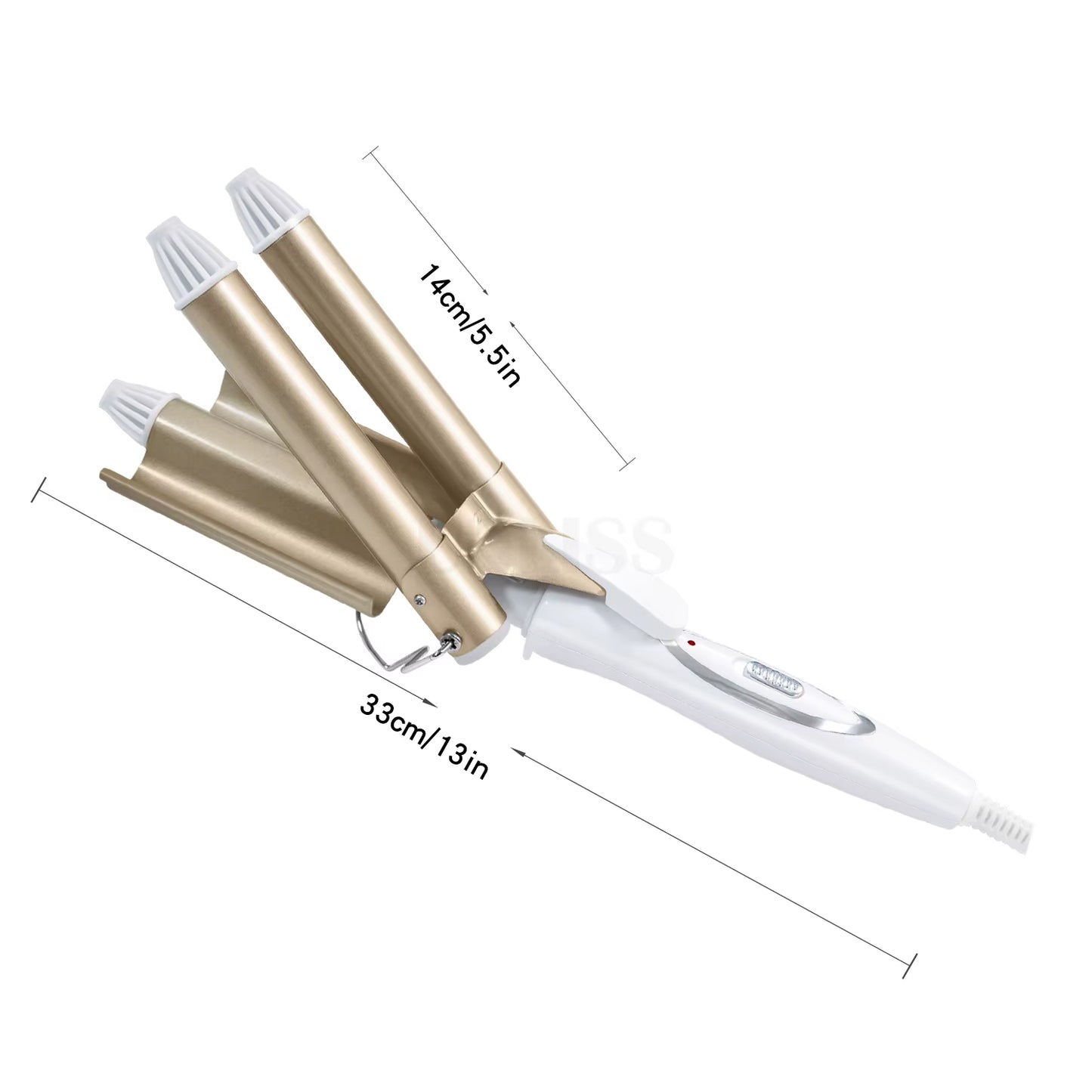 Triple Curling Iron 3 Barrel Hair Curler Crimp Big Wave Hair Waver Styling Tools Curling Wand Curl Machine